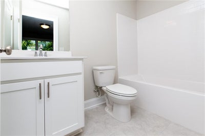 Terrace level full bath.  Picture not of actual home for representation purposes only. Cumming, GA New Home